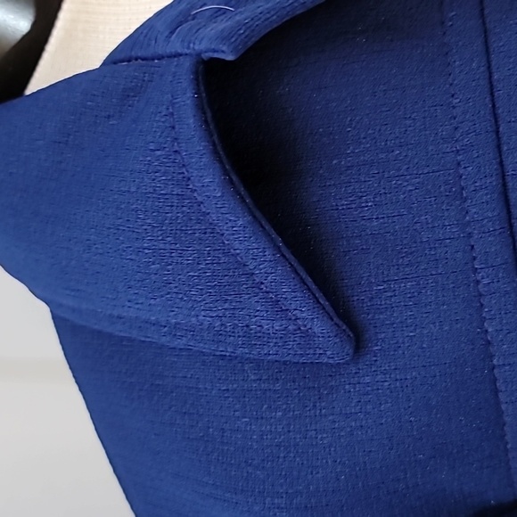 Vintage navy blue polyester shacket size small - Picture 3 of 14